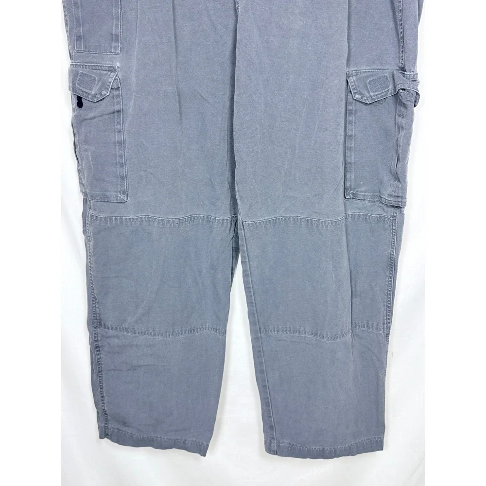 Cabela's Mens Carpenter Pants 42 Reg Blue Double Knee Vintage Workwear Cargo